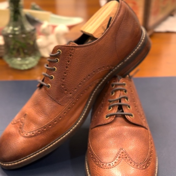 Cole Haan Watson Wingtip Oxford Woodbury Brown Men Shoe Size 12 - Picture 1 of 2